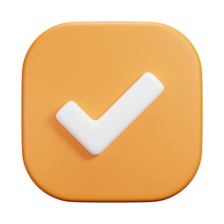 Tick  3D Icon