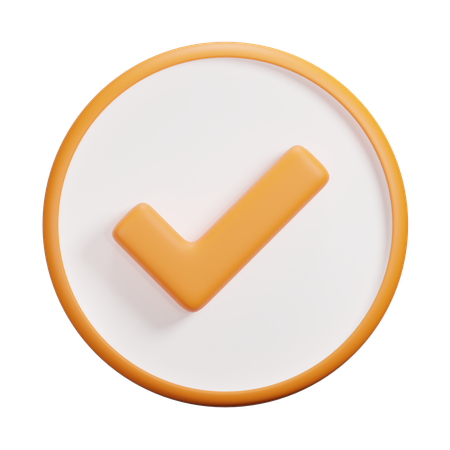 Tick  3D Icon