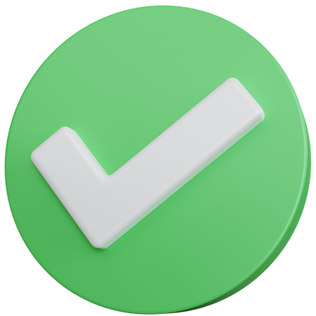 Tick  3D Icon