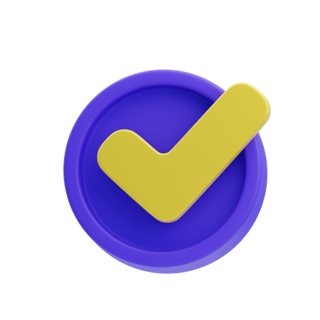 Tick  3D Icon
