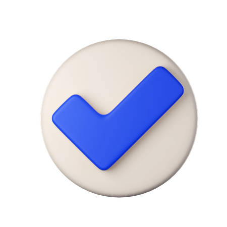 Tick  3D Icon