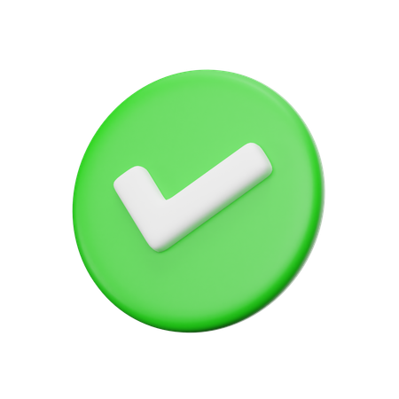 Tick  3D Icon