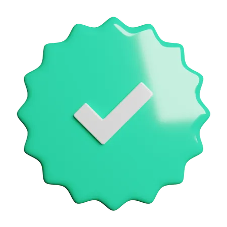 Tick Mark Done Approved 3D Icon