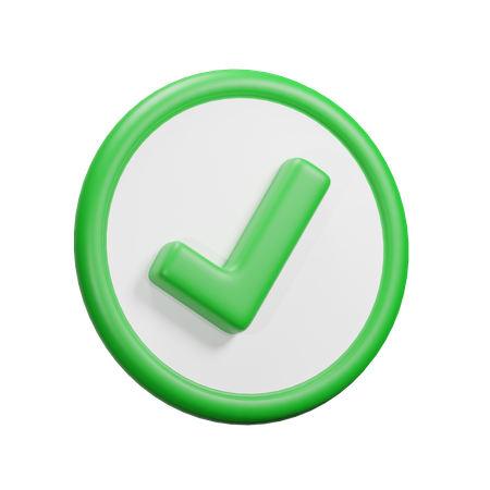 Tick Mark  3D Icon