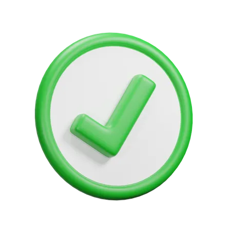 Tick Mark  3D Icon