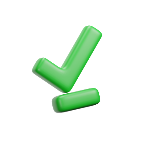 Tick Mark  3D Icon