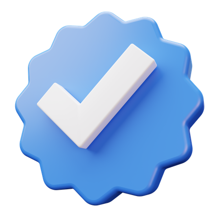 Tick verificado  3D Icon