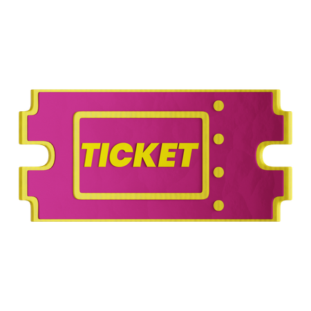 Ticket  3D Icon