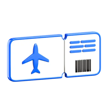 Ticket 3 D Airport Icon 3D Icon