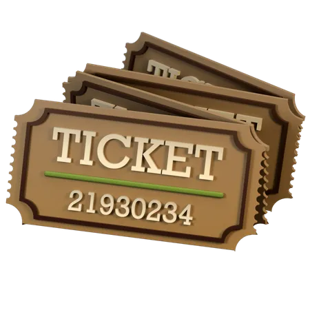 Tickets Illustration In 3 D Design 3D Icon