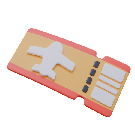 Ticket  3D Icon