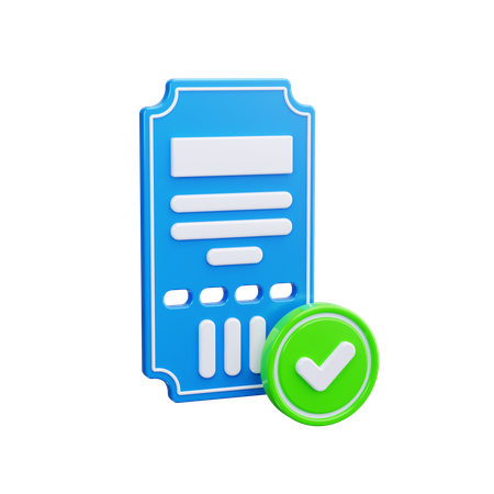 Ticket  3D Icon