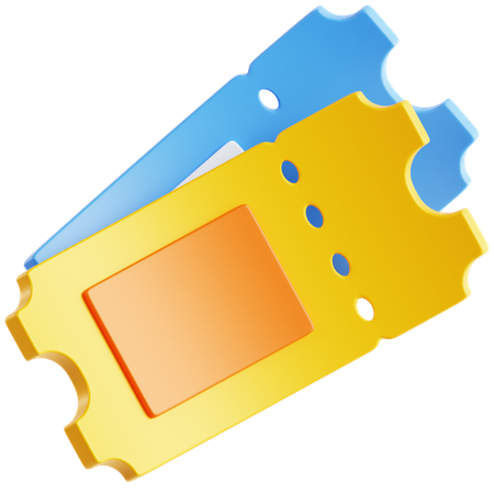 Ticket  3D Icon