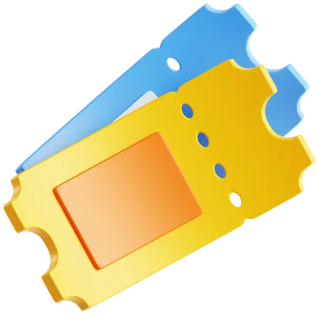 Ticket  3D Icon