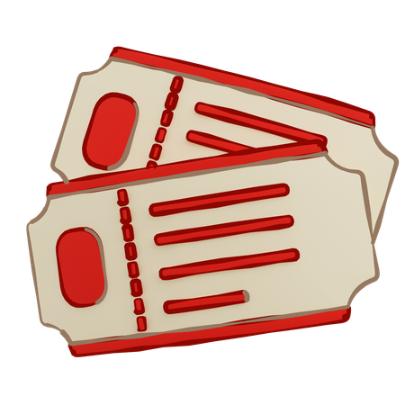 Ticket  3D Icon