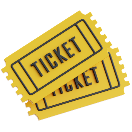 Ticket  3D Icon