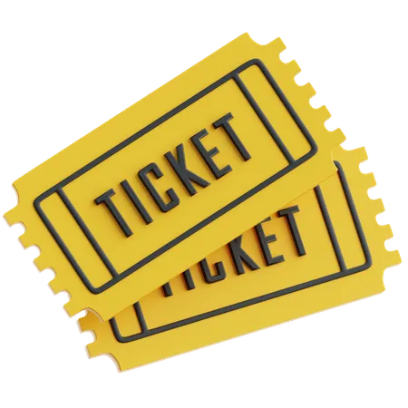 Ticket  3D Icon