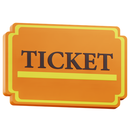 Ticket  3D Icon