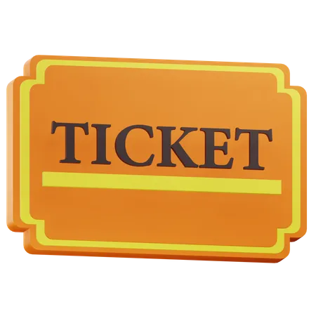 Ticket  3D Icon