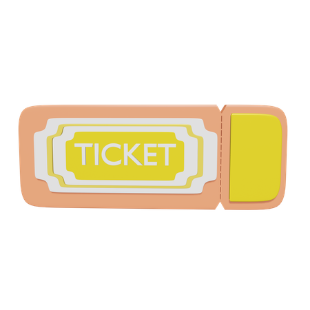 Ticket  3D Icon