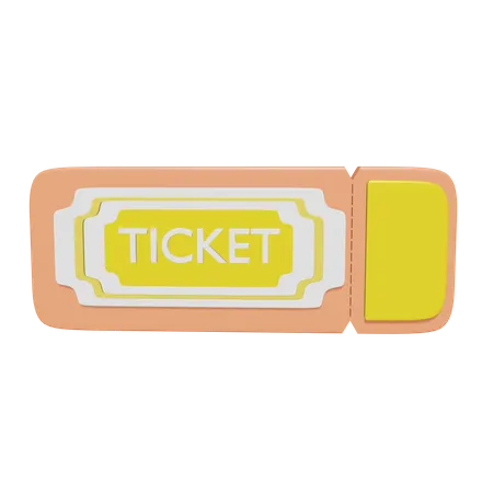 Ticket  3D Icon