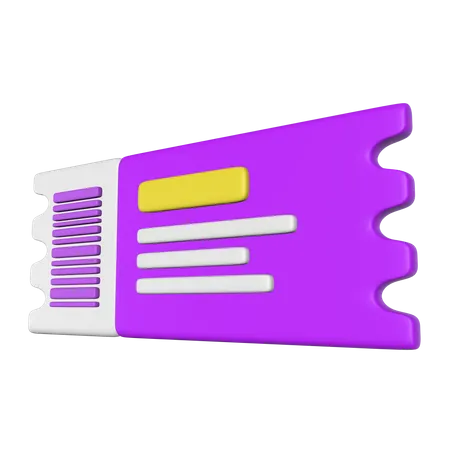 Ticket  3D Icon