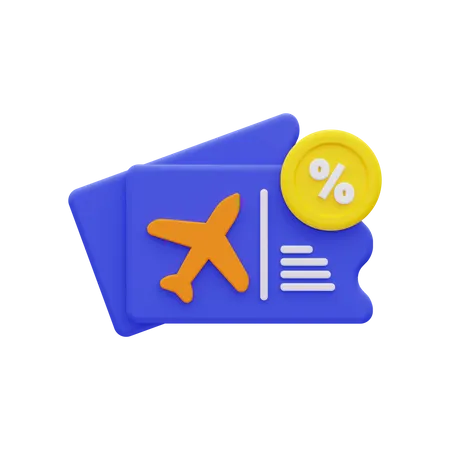 Ticket  3D Icon