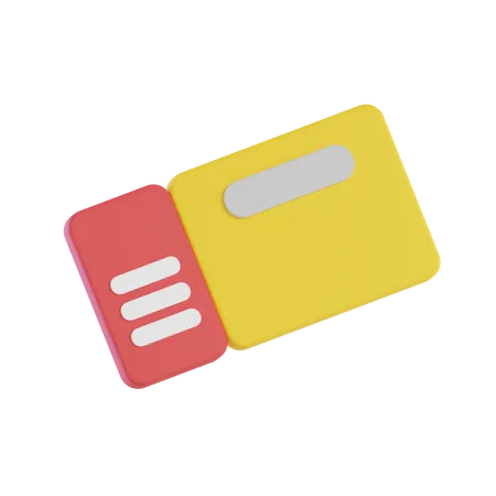 Ticket  3D Icon