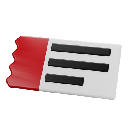 Ticket  3D Icon