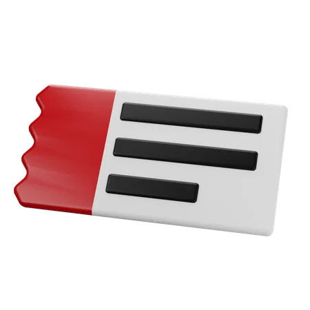 Ticket  3D Icon