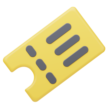 Ticket  3D Icon