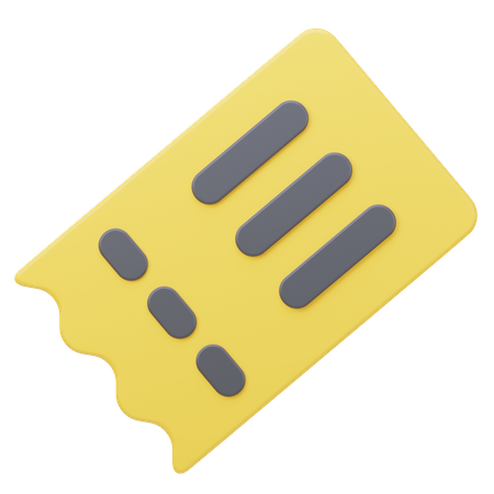 Ticket  3D Icon