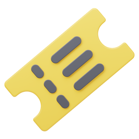 Ticket  3D Icon