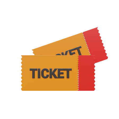 Ticket  3D Icon