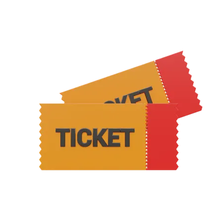 Ticket  3D Icon