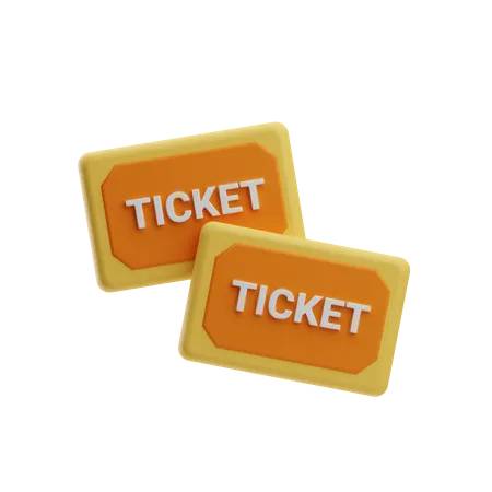 Ticket  3D Icon