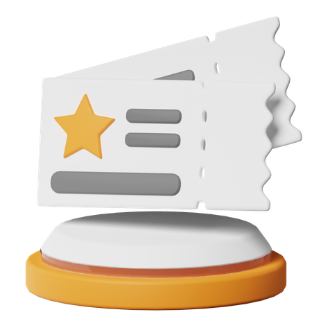 Ticket  3D Icon