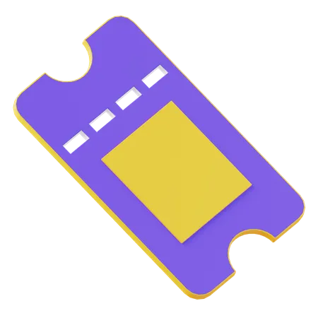 Ticket  3D Icon