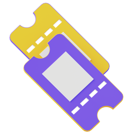 Ticket  3D Icon