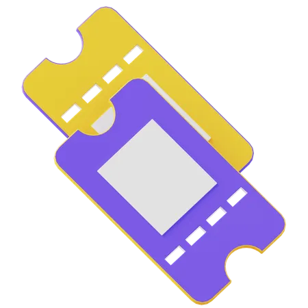 Ticket  3D Icon