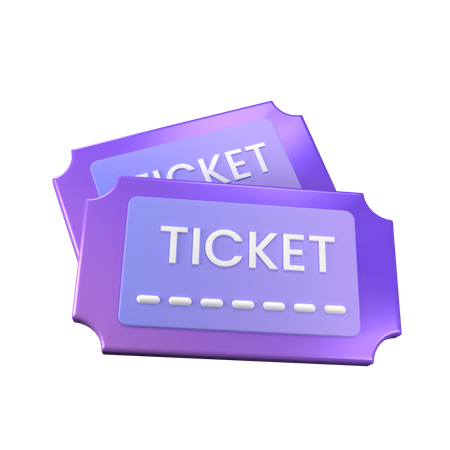 Ticket  3D Icon