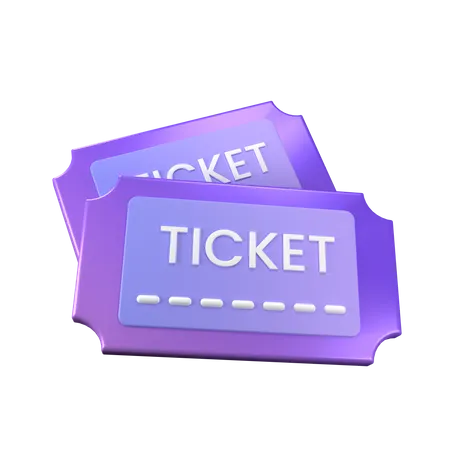 Ticket  3D Icon