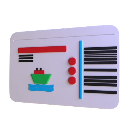 Ticket  3D Icon