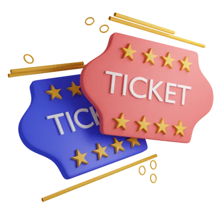 Ticket  3D Icon