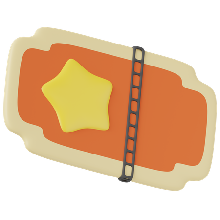 Ticket  3D Icon