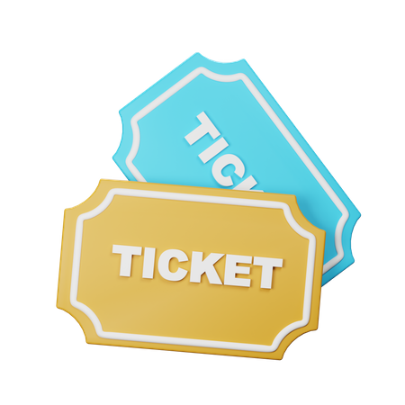 Ticket  3D Icon