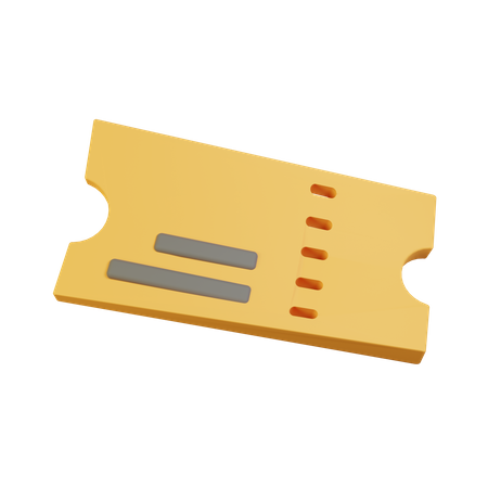 Ticket  3D Icon