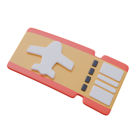 Ticket  3D Icon