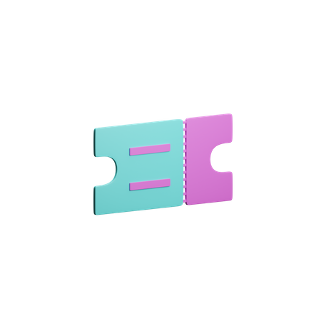 Ticket  3D Icon