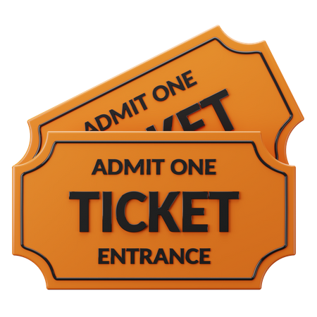 Ticket  3D Icon